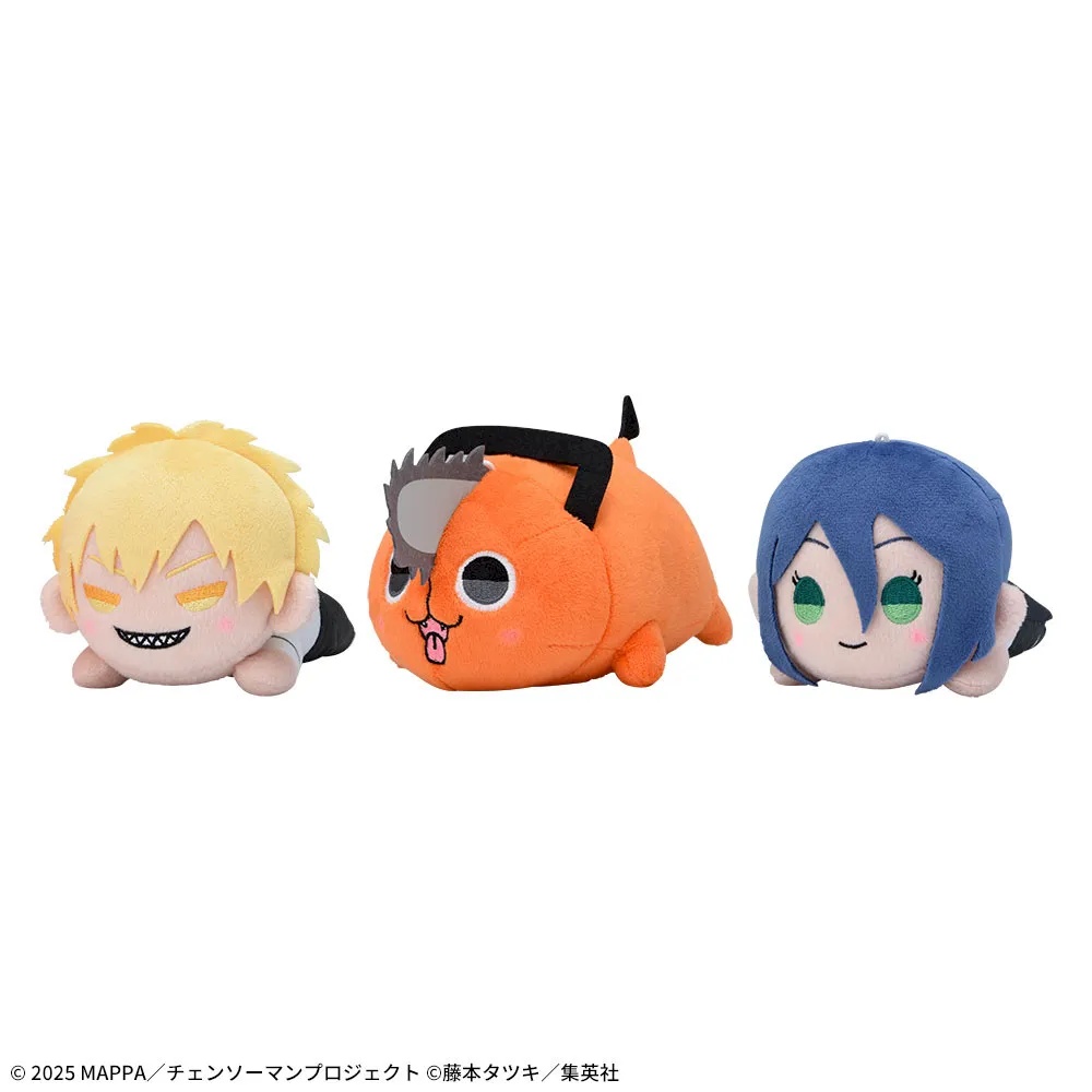 劇場版チェンソーマン レゼ篇 寝そべり ぬいぐるみ“デンジ＆ポチタ＆レゼ”のプライズ画像