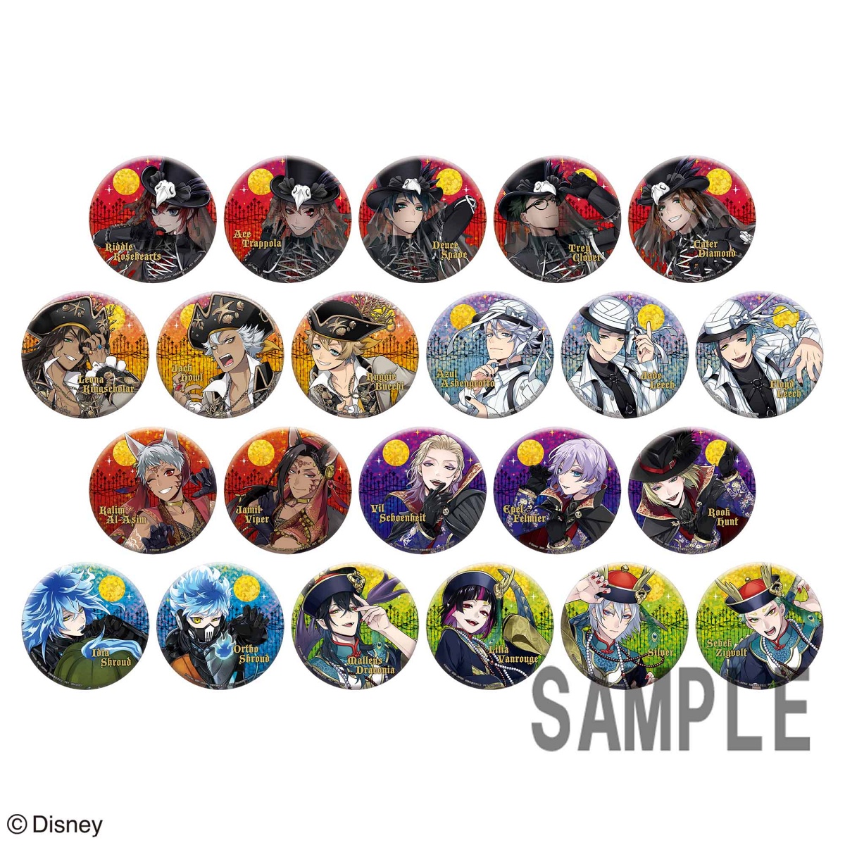 ディズニー ツイステッドワンダーランド ホログラム缶バッジ～スケアリー・モンスターズ！～のプライズ画像