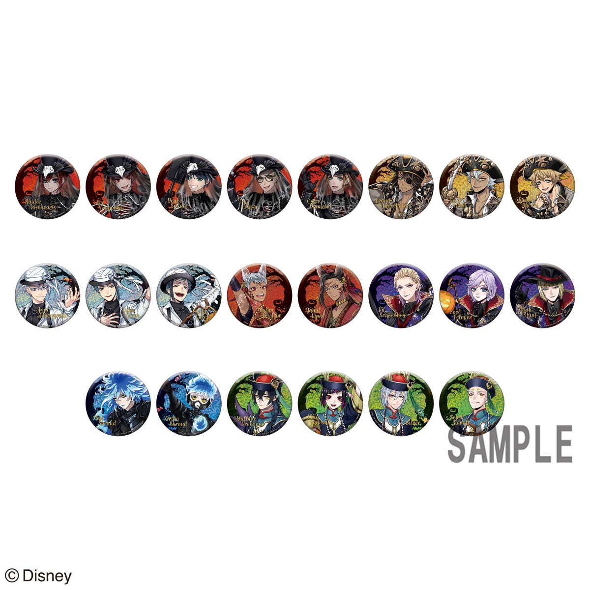 ディズニー ツイステッドワンダーランド ホログラム缶バッジ～スケアリー・モンスターズ！2023ver.～のプライズ画像