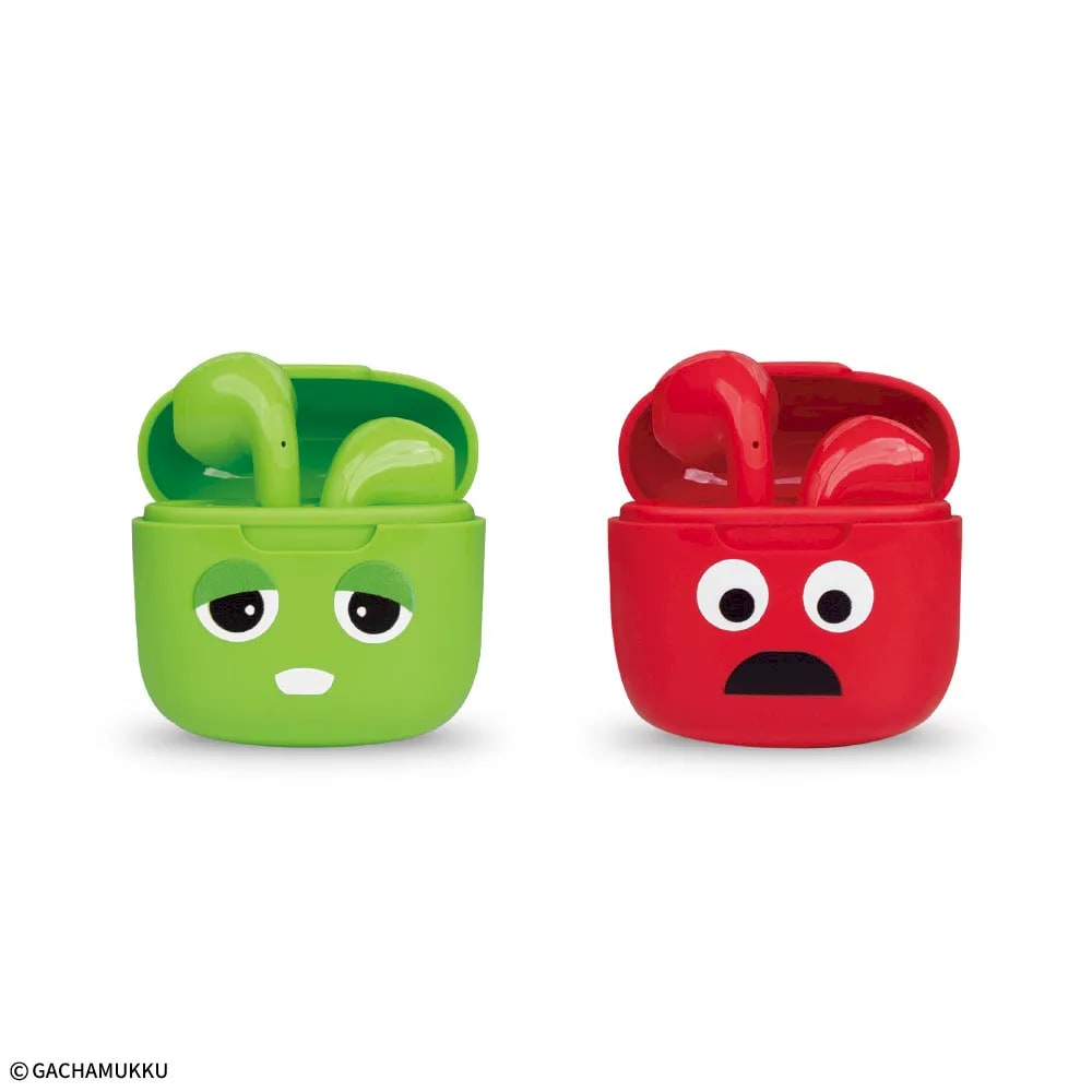 ガチャピン・ムック 「みんなともだちの日」 プラチナムザッカワイヤレスイヤホンのプライズ画像