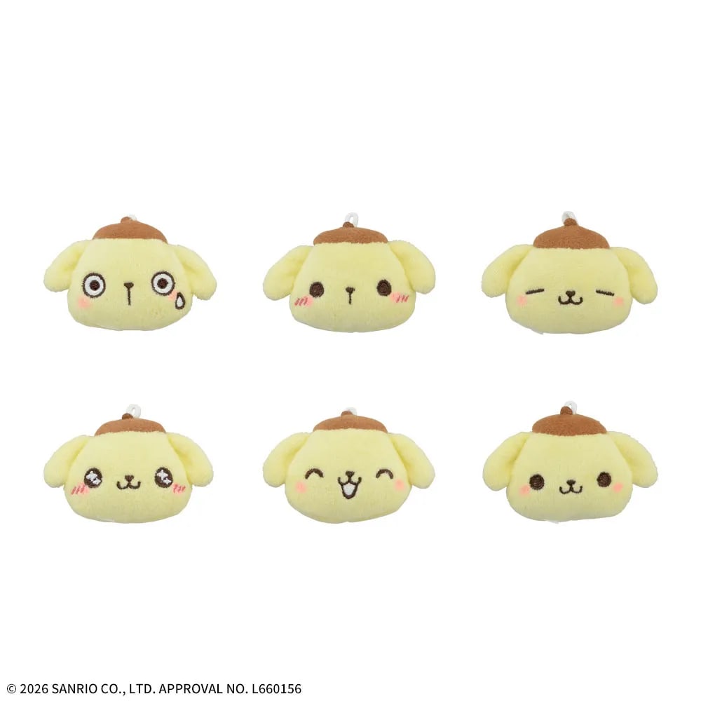 ゆるかわ サンリオキャラクターズ プチフェイスマスコット“ポムポムプリン” ～祝30周年～のプライズ画像