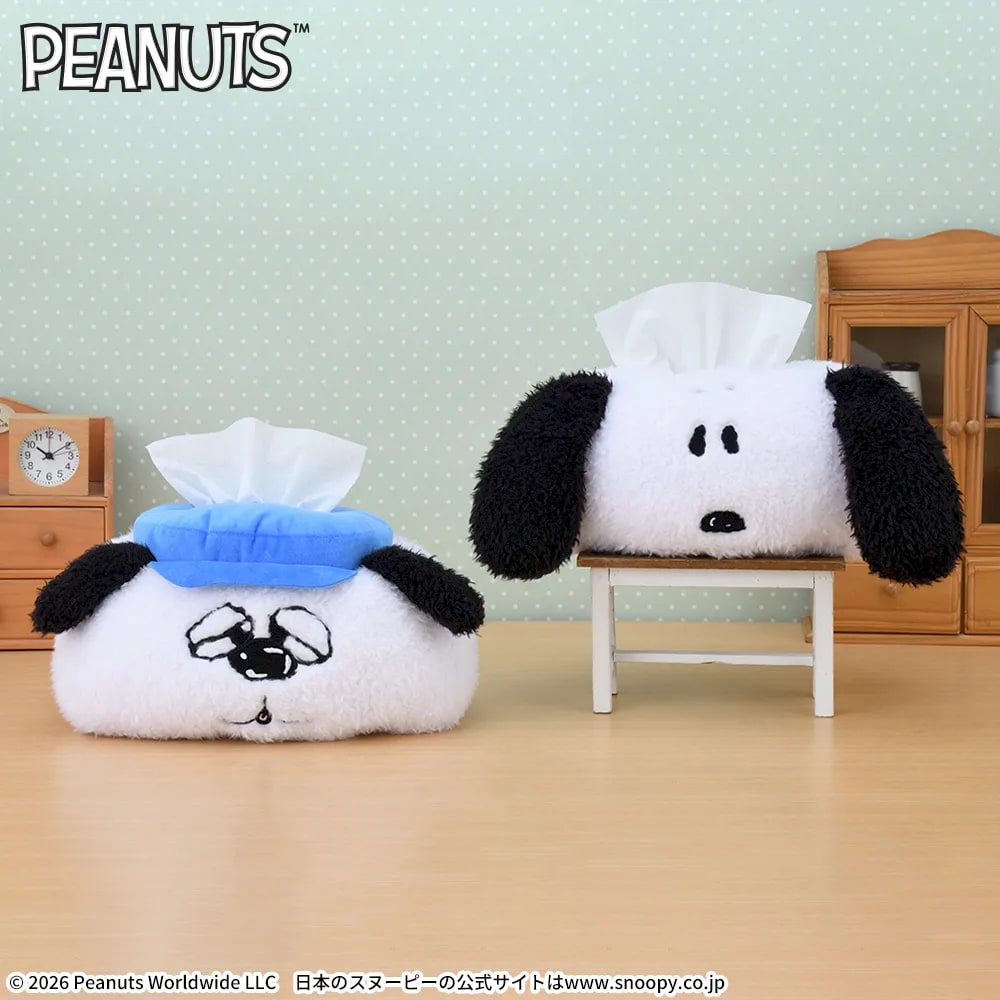 SNOOPY™ プラチナムザッカフェイスティッシュボックスカバーのプライズ画像