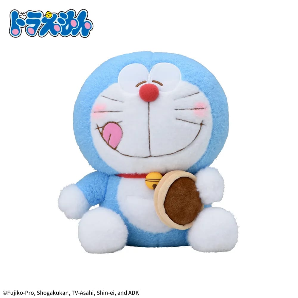 ドラえもん 赤いほっぺ Lぬいぐるみ どら焼き大好きVer.のプライズ画像