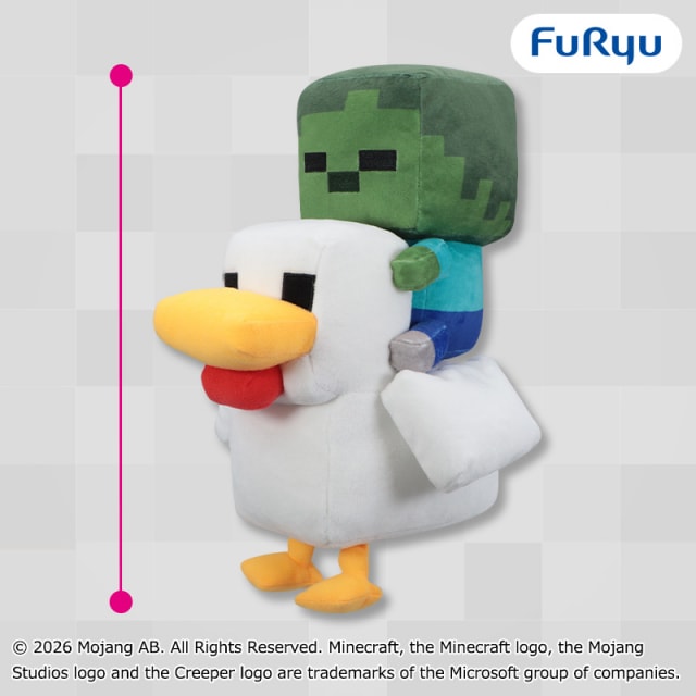 マインクラフト チキンジョッキーペアぬいぐるみのプライズ画像