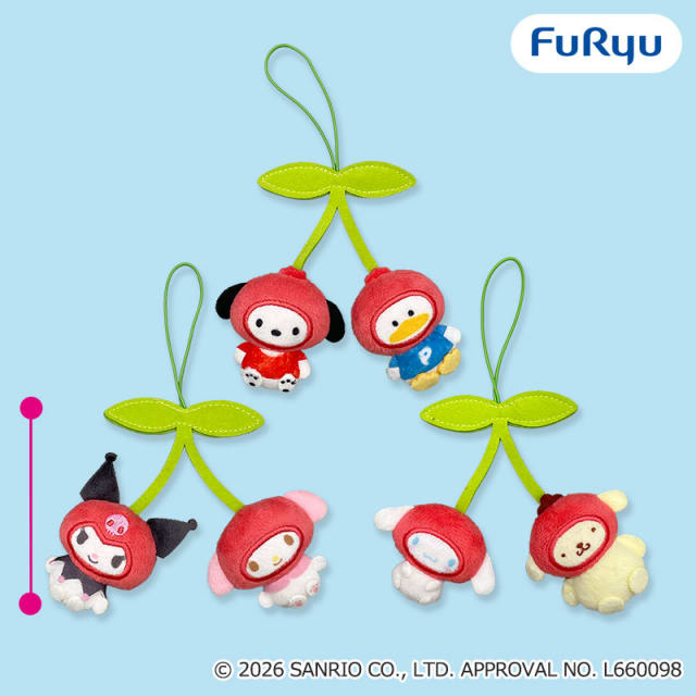 サンリオキャラクターズ なかよしさくらんぼペアマスコットのプライズ画像