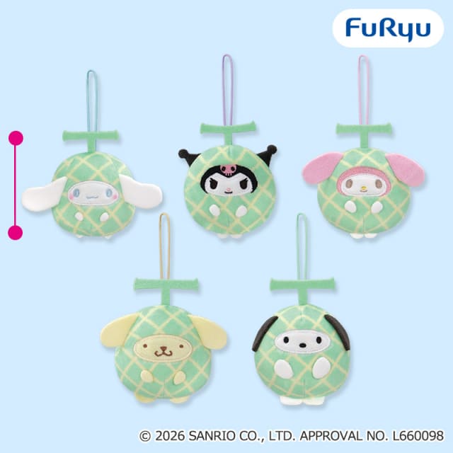 サンリオキャラクターズ フルーツきぐるみマスコット～メロン～のプライズ画像