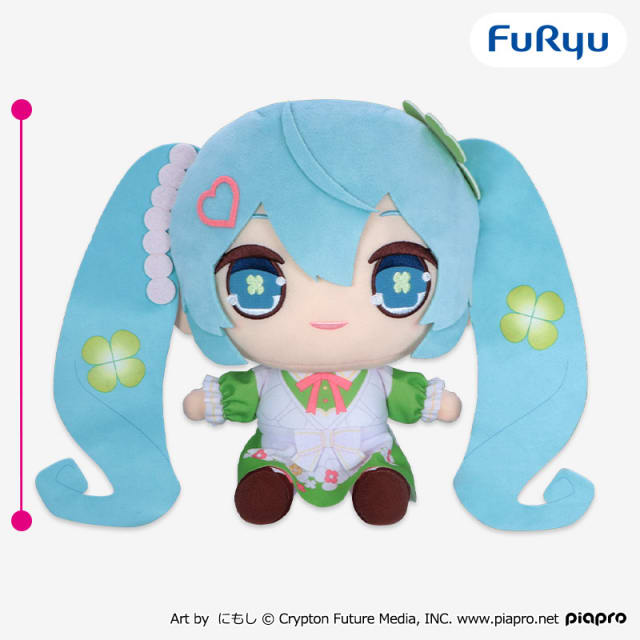初音ミク きゅるまるBIGぬいぐるみークローバーver.ーのプライズ画像