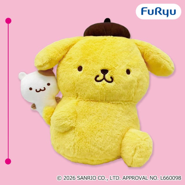 ポムポムプリン ふりむきおんぶペアぬいぐるみのプライズ画像