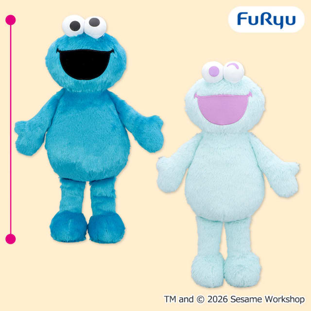 セサミストリート カラフルクッキーモンスターBIGぬいぐるみのプライズ画像