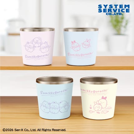 すみっコぐらし 天使なえびてん 真空ステンレスペアタンブラーのプライズ画像