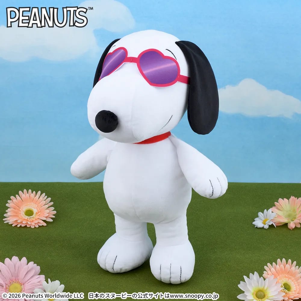 SNOOPY™ LLぬいぐるみ ハートサングラスのプライズ画像