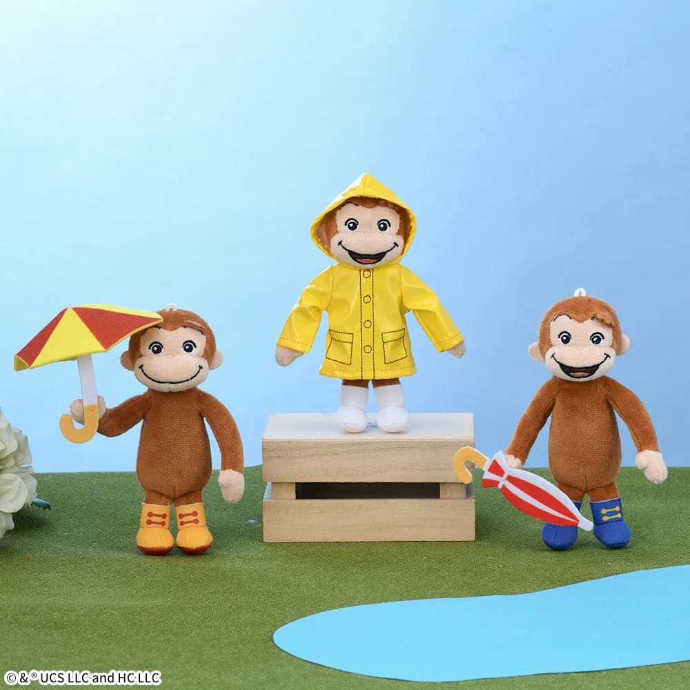 おさるのジョージ マスコット 雨の日のプライズ画像