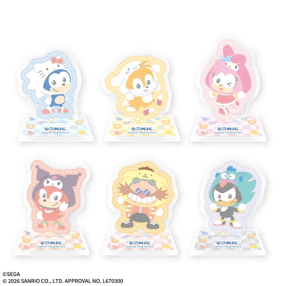 SONIC & FRIENDS×Sanrio characters アクリルスタンドのプライズ画像