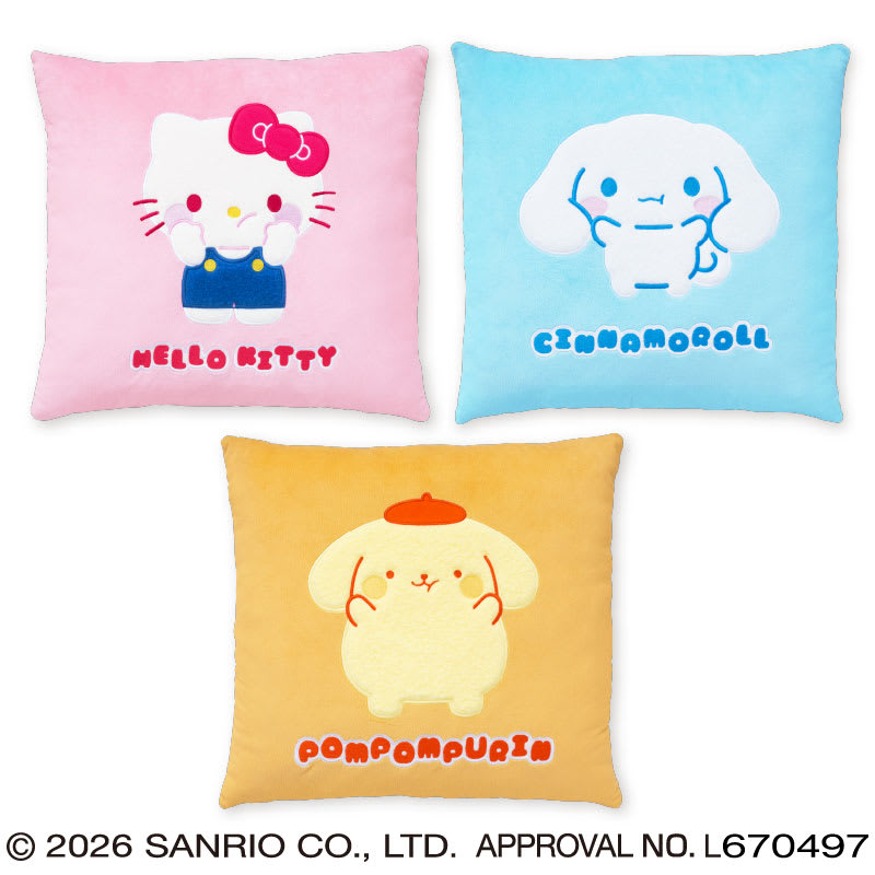 サンリオキャラクターズ ぷにきゅきゅもこっとクッションのプライズ画像