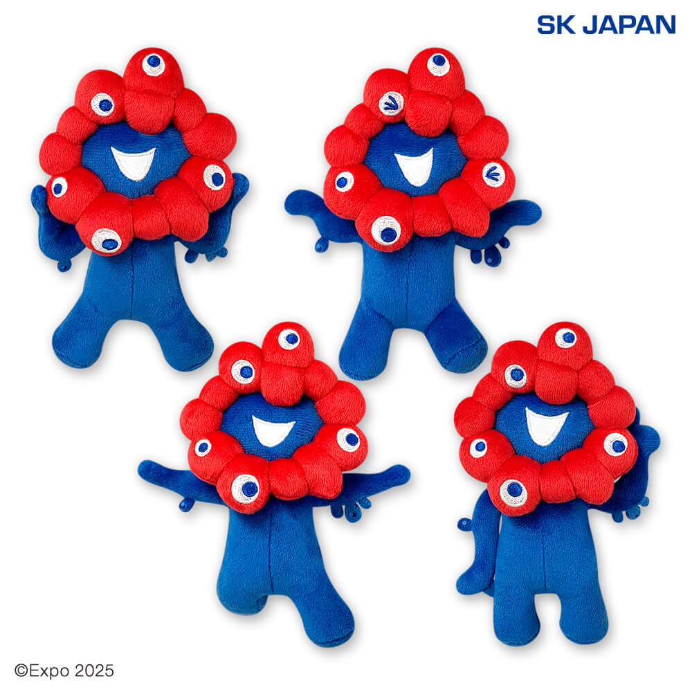 EXPO2025 ミャクミャク ゴム紐付きぬいぐるみのプライズ画像