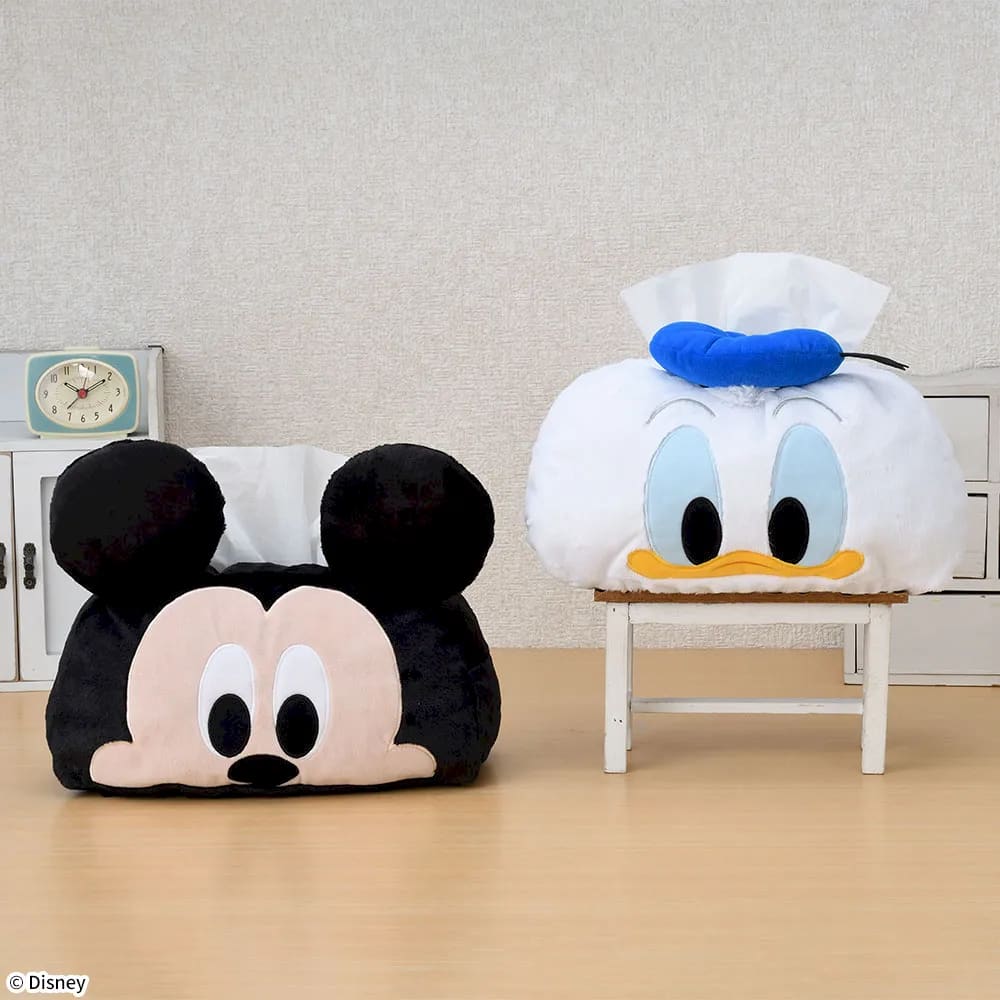 ミッキーマウス&ドナルドダック プラチナムザッカフェイスティッシュボックスカバーのプライズ画像