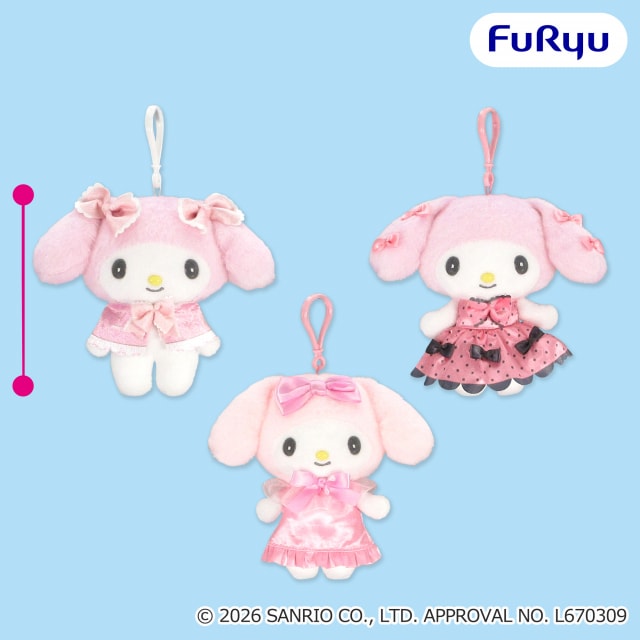 マイメロディ SANRIO FES 2026 カラフルリンクコーデ くりっぴぃ ぬいぐるみのプライズ画像