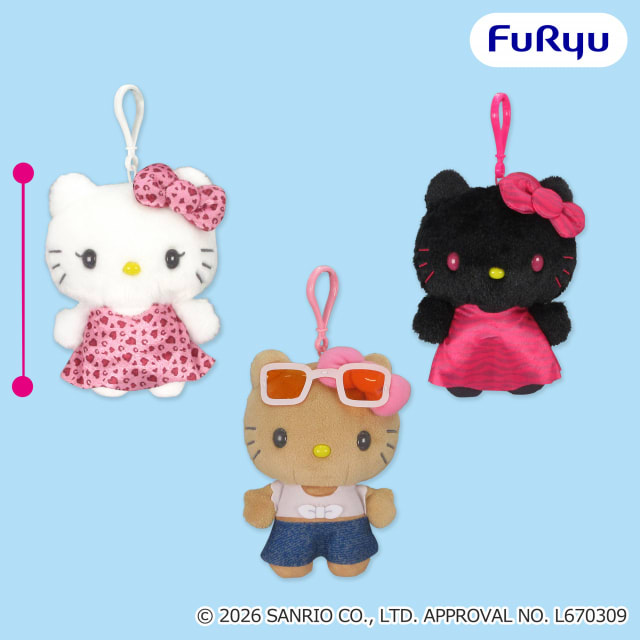 ハローキティ SANRIO FES 2026 カラフルリンクコーデ くりっぴぃ ぬいぐるみのプライズ画像
