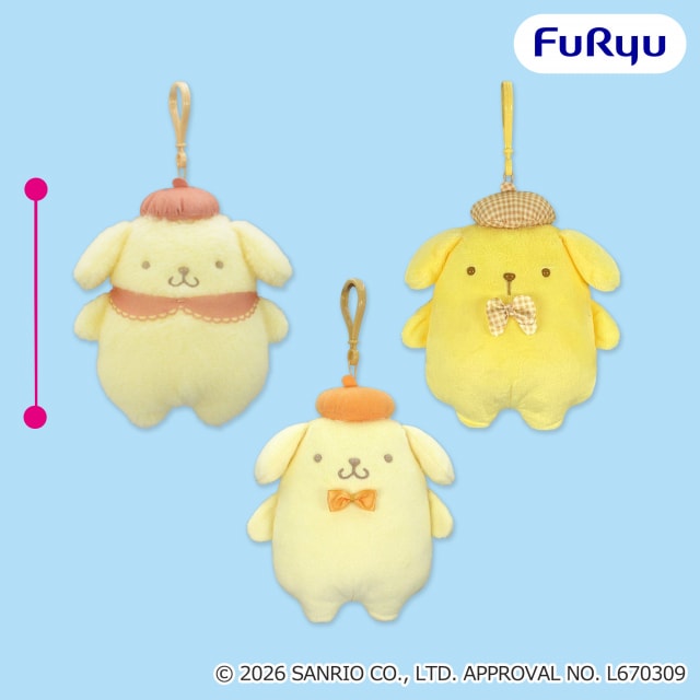 ポムポムプリン SANRIO FES 2026 カラフルリンクコーデ くりっぴぃ ぬいぐるみのプライズ画像