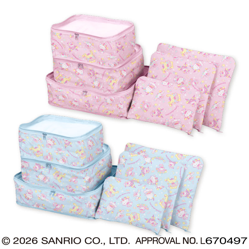 サンリオキャラクターズ マシュマロミルキーウェイポーチセットのプライズ画像