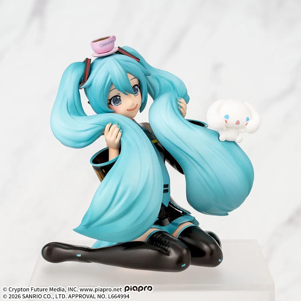 初音ミク×シナモロール ちょこのせ プレミアムフィギュア‐初音ミク×シナモロール‐もふっとVer.のプライズ画像