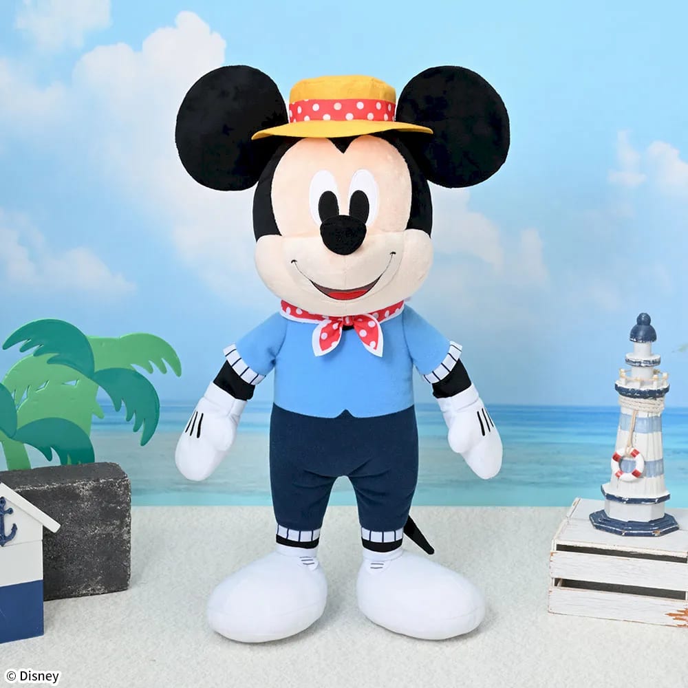 ミッキーマウス LLぬいぐるみ マリンコスチュームのプライズ画像