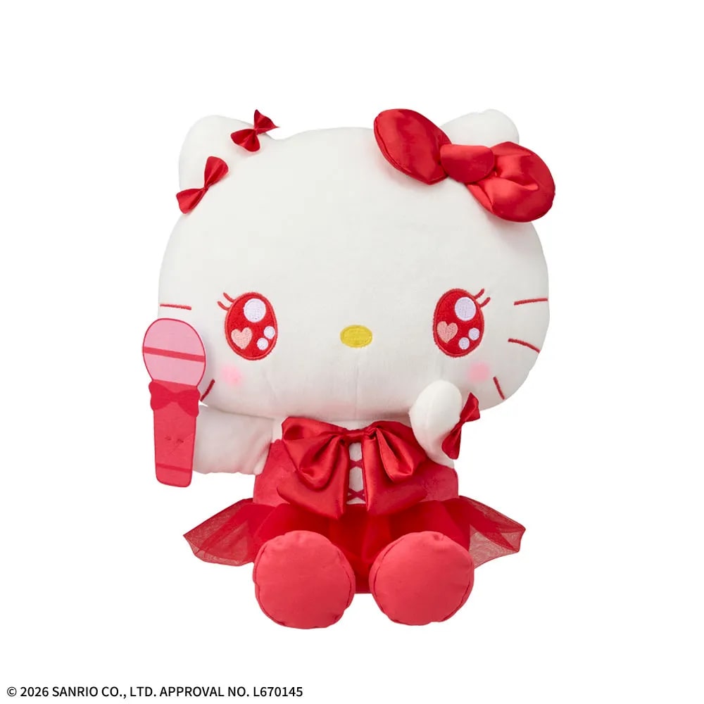ゆるかわ サンリオキャラクターズ Lぬいぐるみ‐ハローキティ‐ Stand Up Dream！のプライズ画像