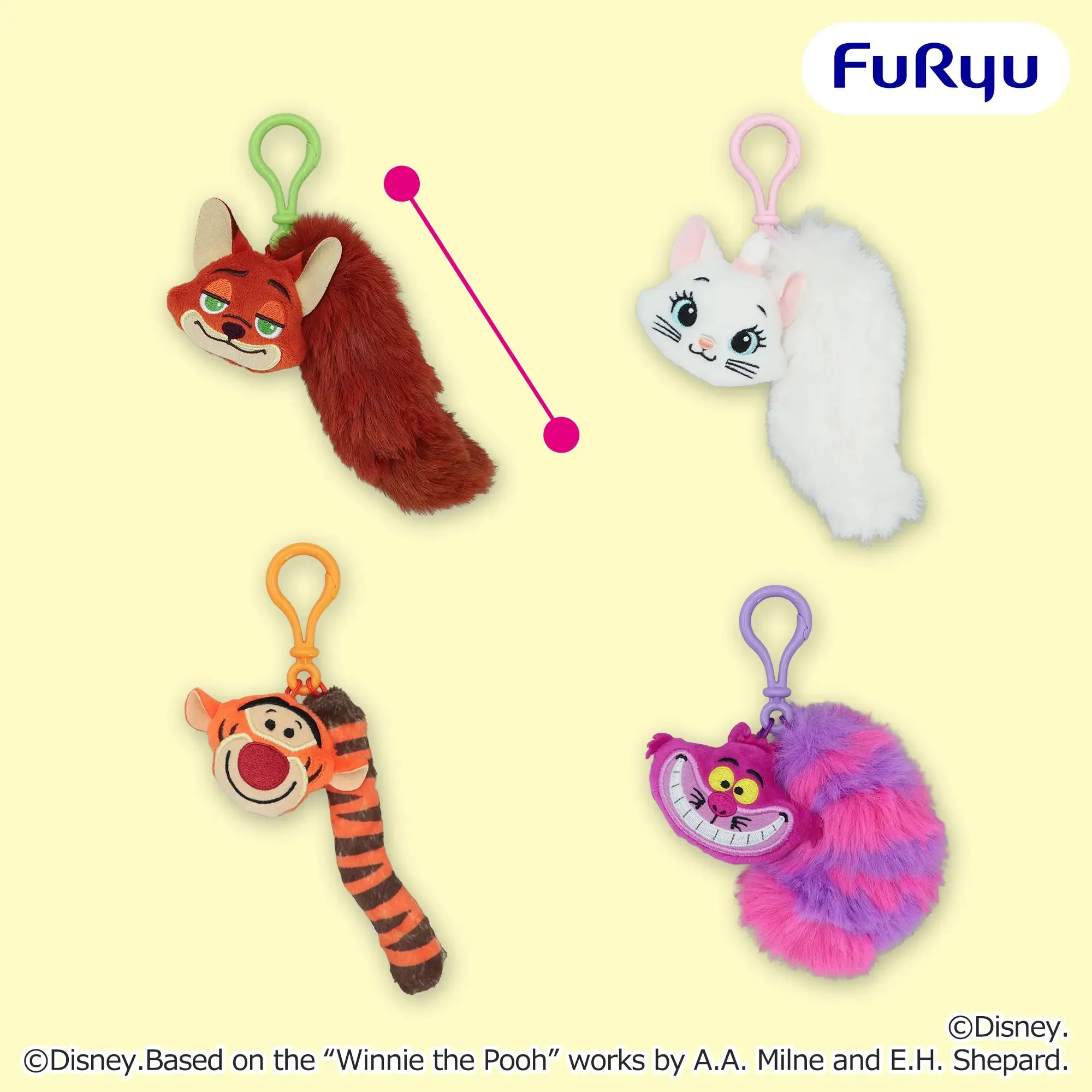 ディズニーキャラクター フェイス＆しっぽマスコットのプライズ画像