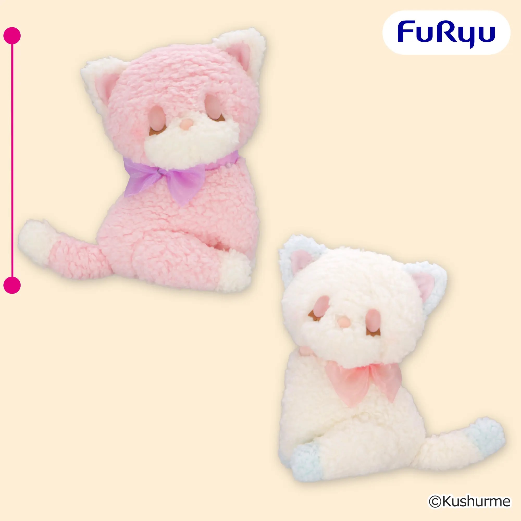 Kushurme おすましねこちゃんBIGぬいぐるみのプライズ画像