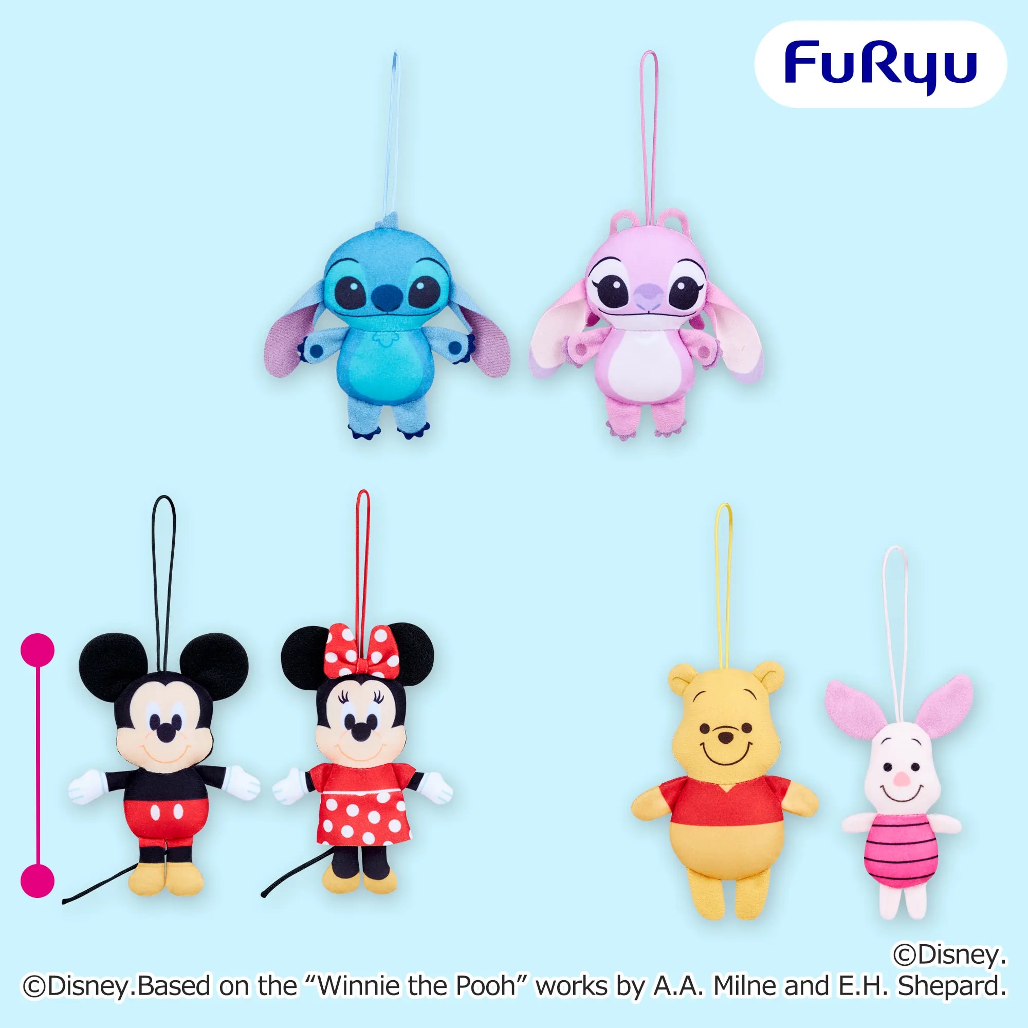 ディズニーキャラクター ぺたっとペアマスコットのプライズ画像