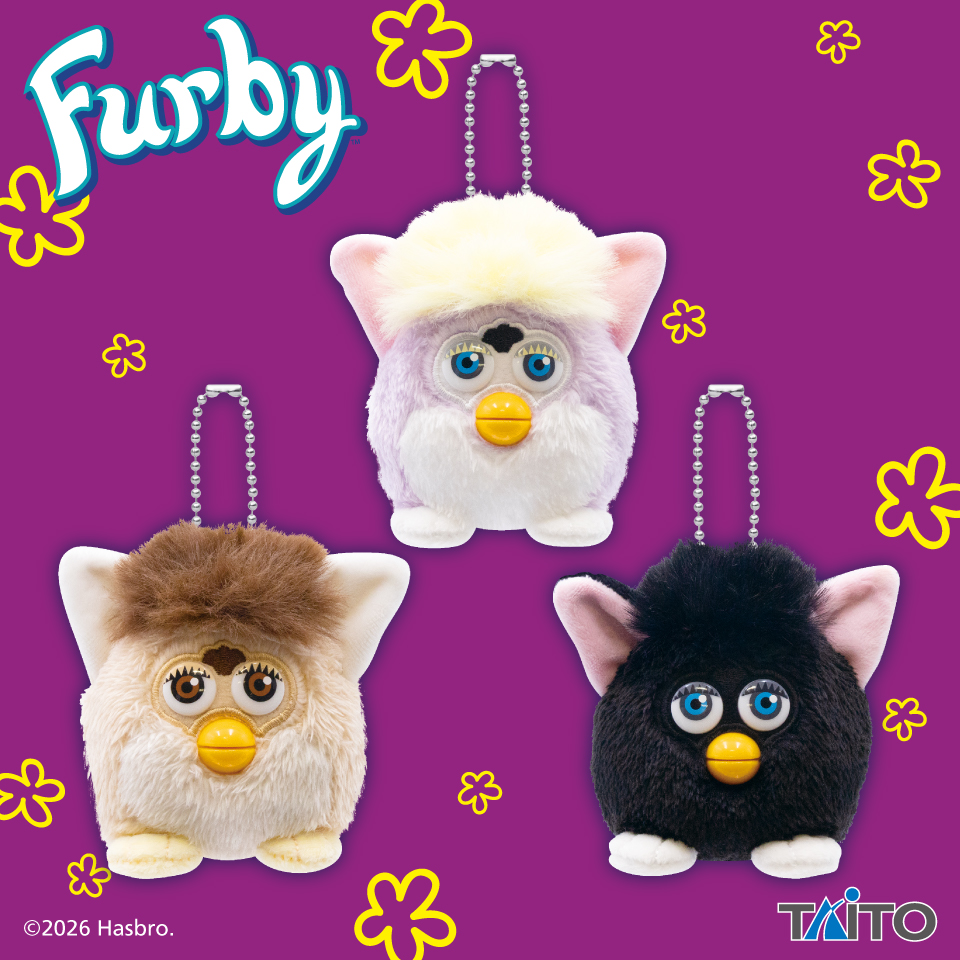 ファービー レトロファービー ぬいぐるみマスコット スプリング＆ベア＆ウィッチーズキャットのプライズ画像