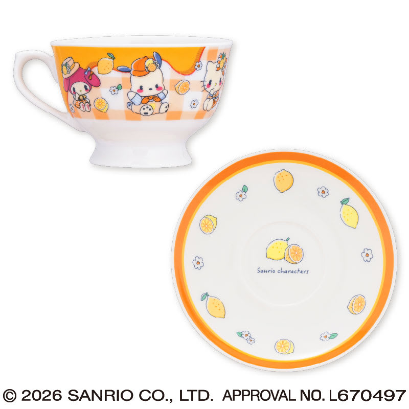 サンリオキャラクターズ ほっぴんぐてぃーたいむティーカップ＆ソーサーのプライズ画像