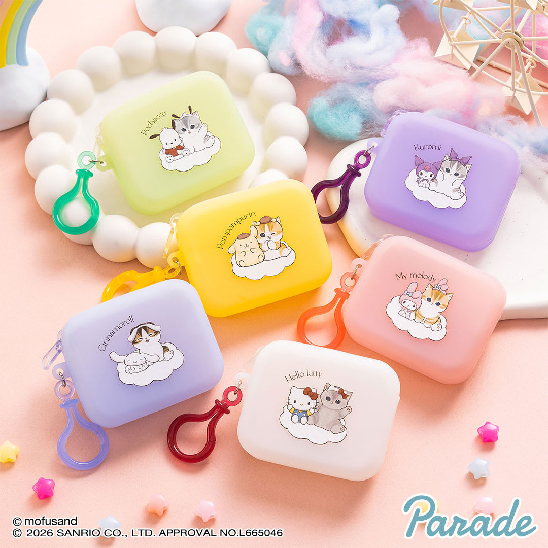 mofusand×サンリオキャラクターズ ミニシリコンポーチのプライズ画像