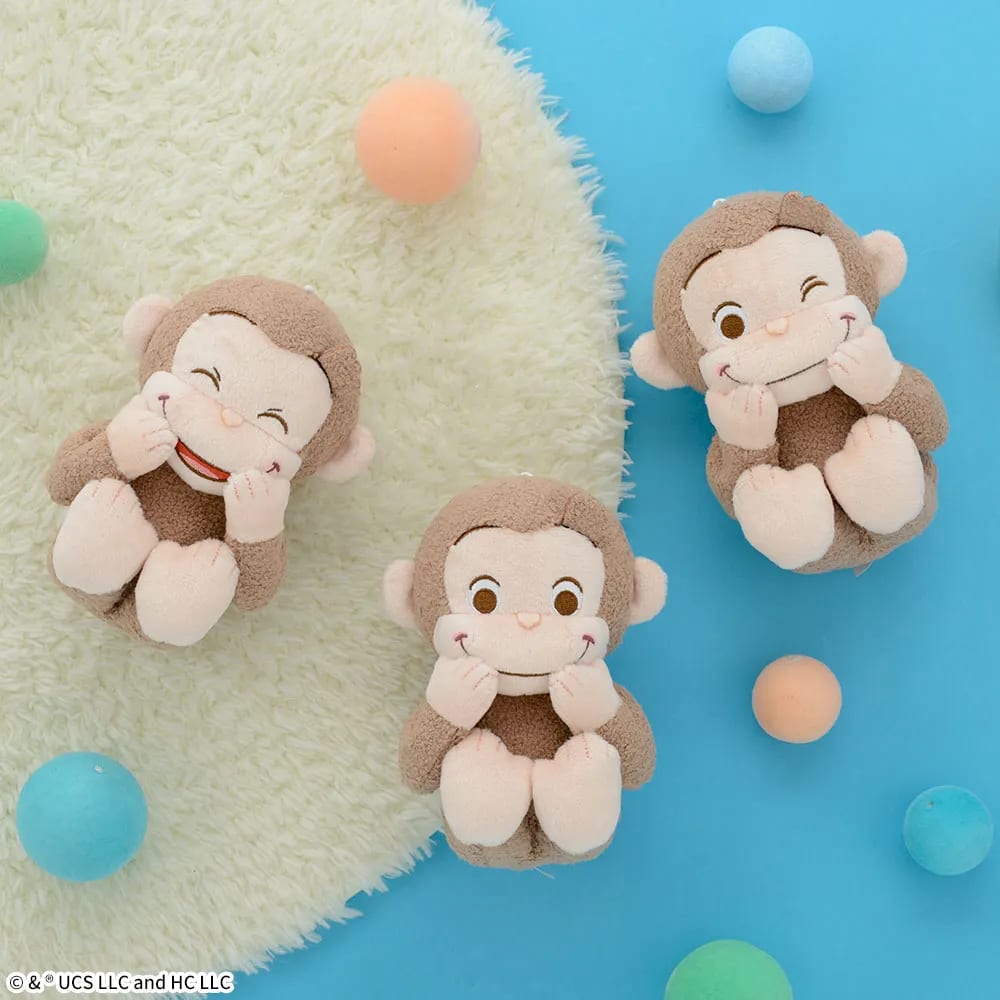おさるのジョージ ぬいぐるみ ころりんポーズのプライズ画像