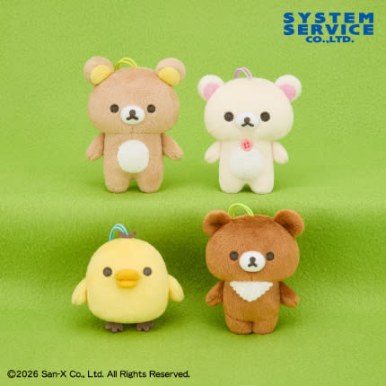 リラックマ BASIC RILAKKUMA ゴムひも付きマスコットのプライズ画像