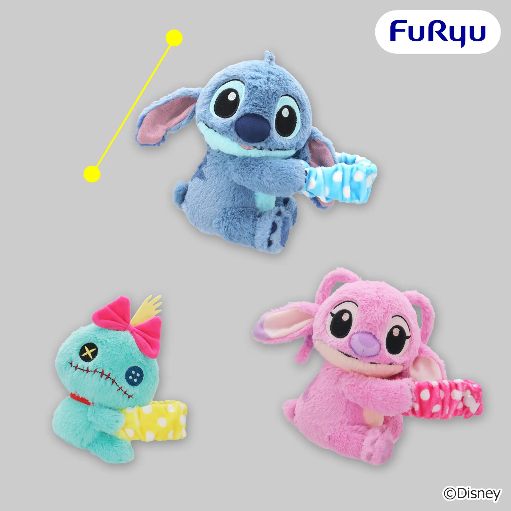ディズニー スティッチ ぬいぐるみシュシュバンドのプライズ画像