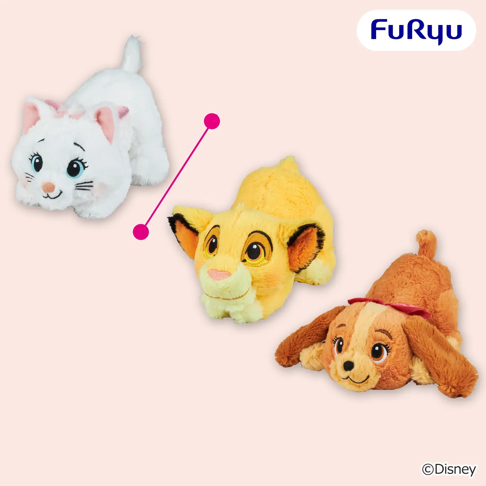 ディズニーキャラクター 寝そべり なでなでしてね ぬいぐるみのプライズ画像