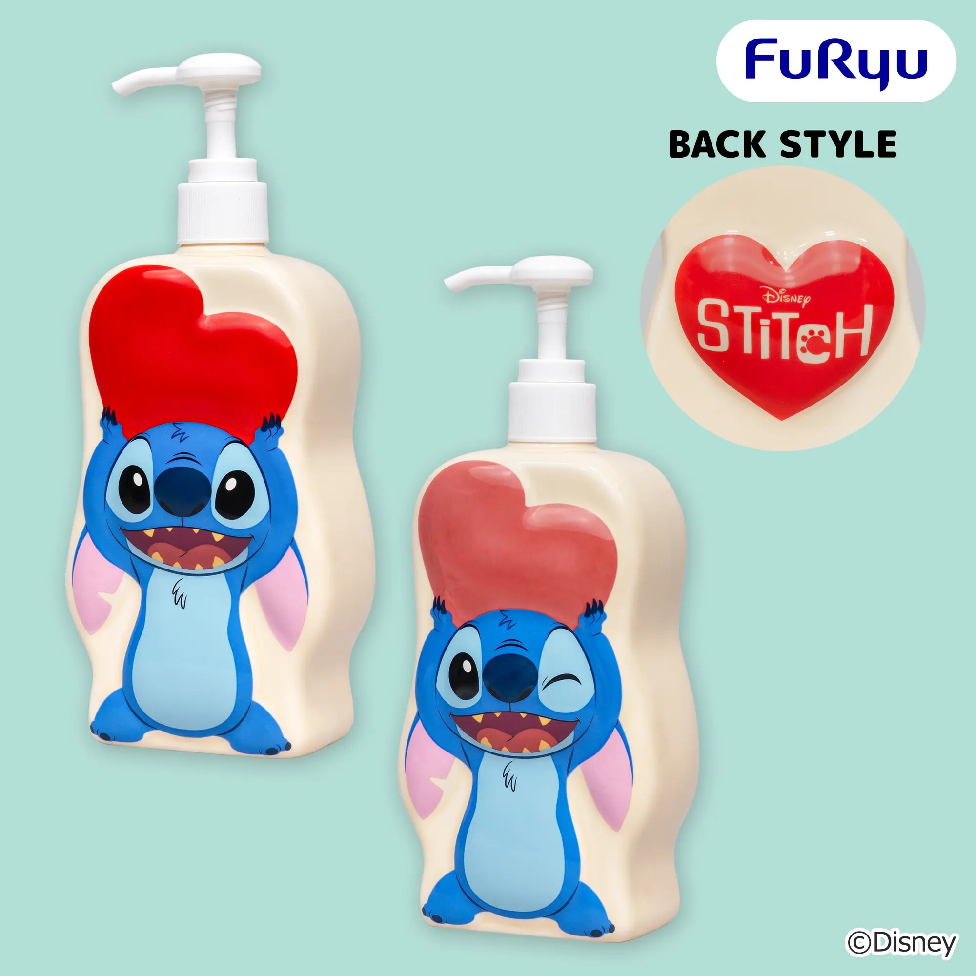 ディズニー スティッチ ハートといっしょ ソープディスペンサーのプライズ画像
