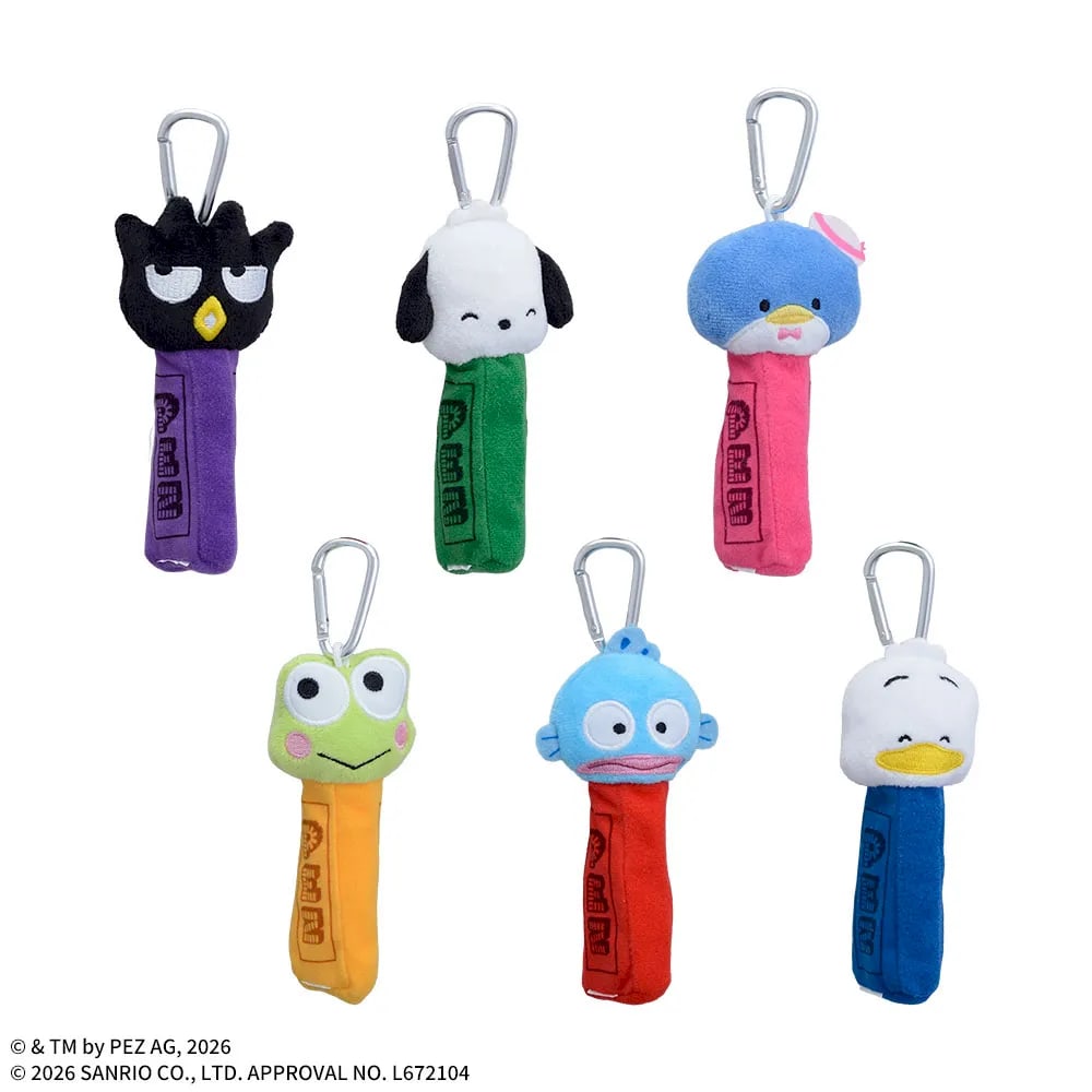 PEZ×はぴだんぶい カラビナ付マスコットポーチのプライズ画像