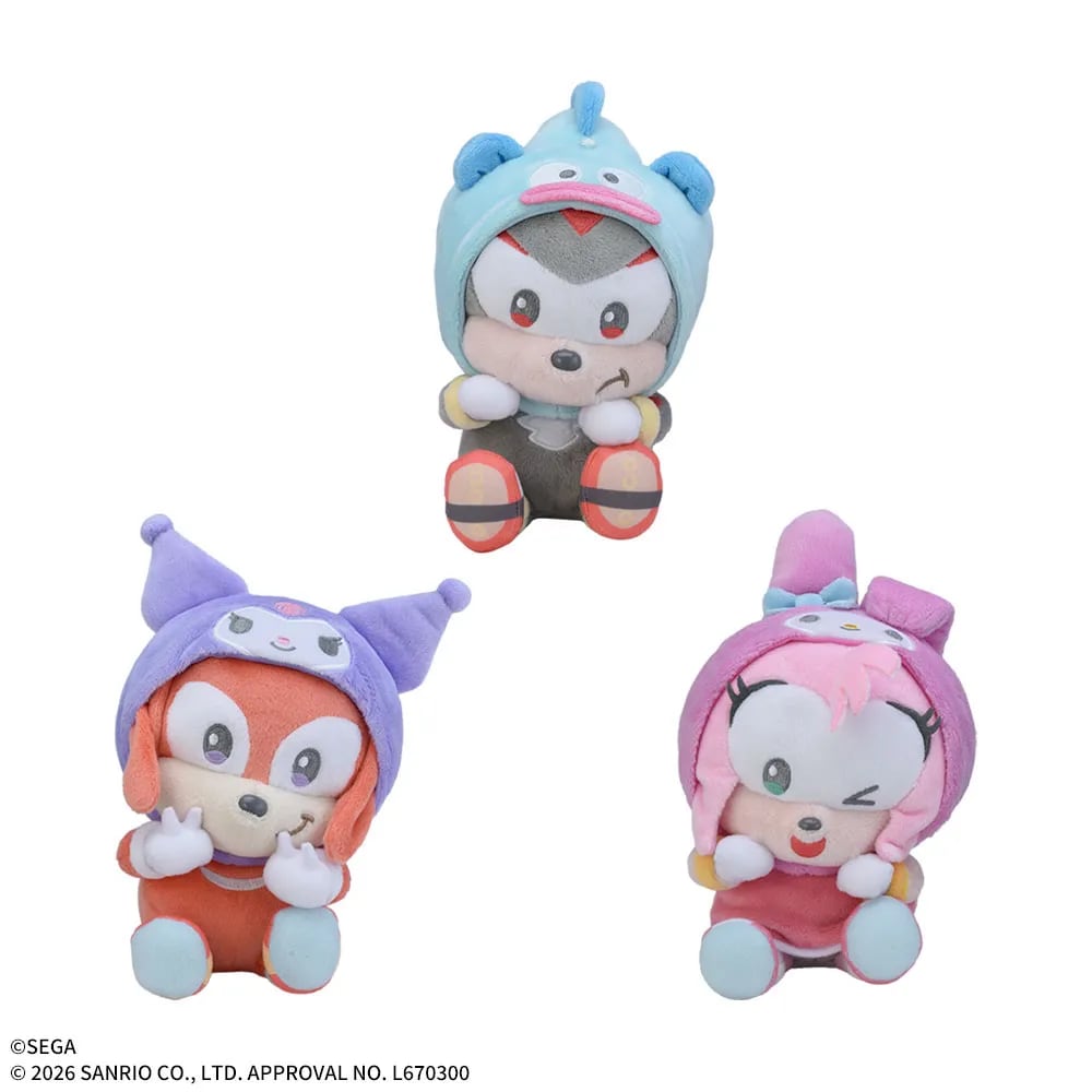 SONIC & FRIENDS×Sanrio characters ひょこぴょこ ぬいぐるみVol.2のプライズ画像
