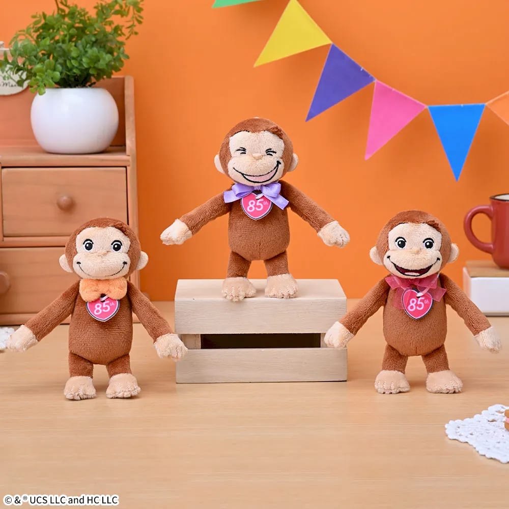 おさるのジョージ マスコット 85th リボンのプライズ画像