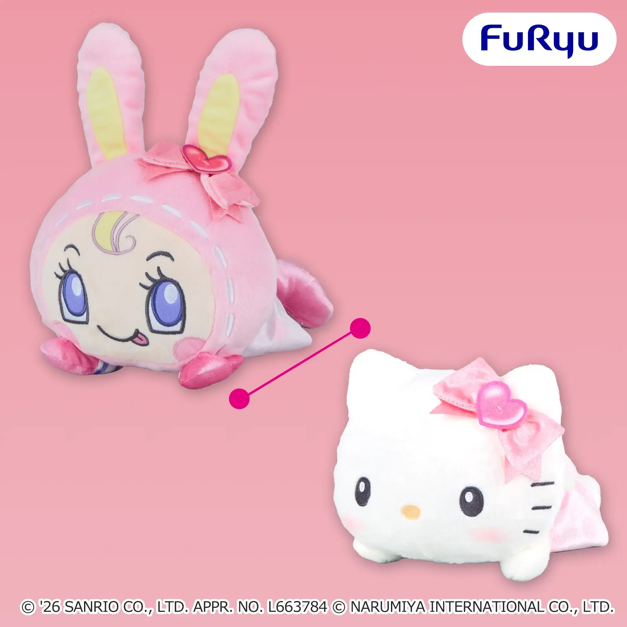 Mezzo Piano×Hello Kitty エンジェルほおづえBIGぬいぐるみのプライズ画像