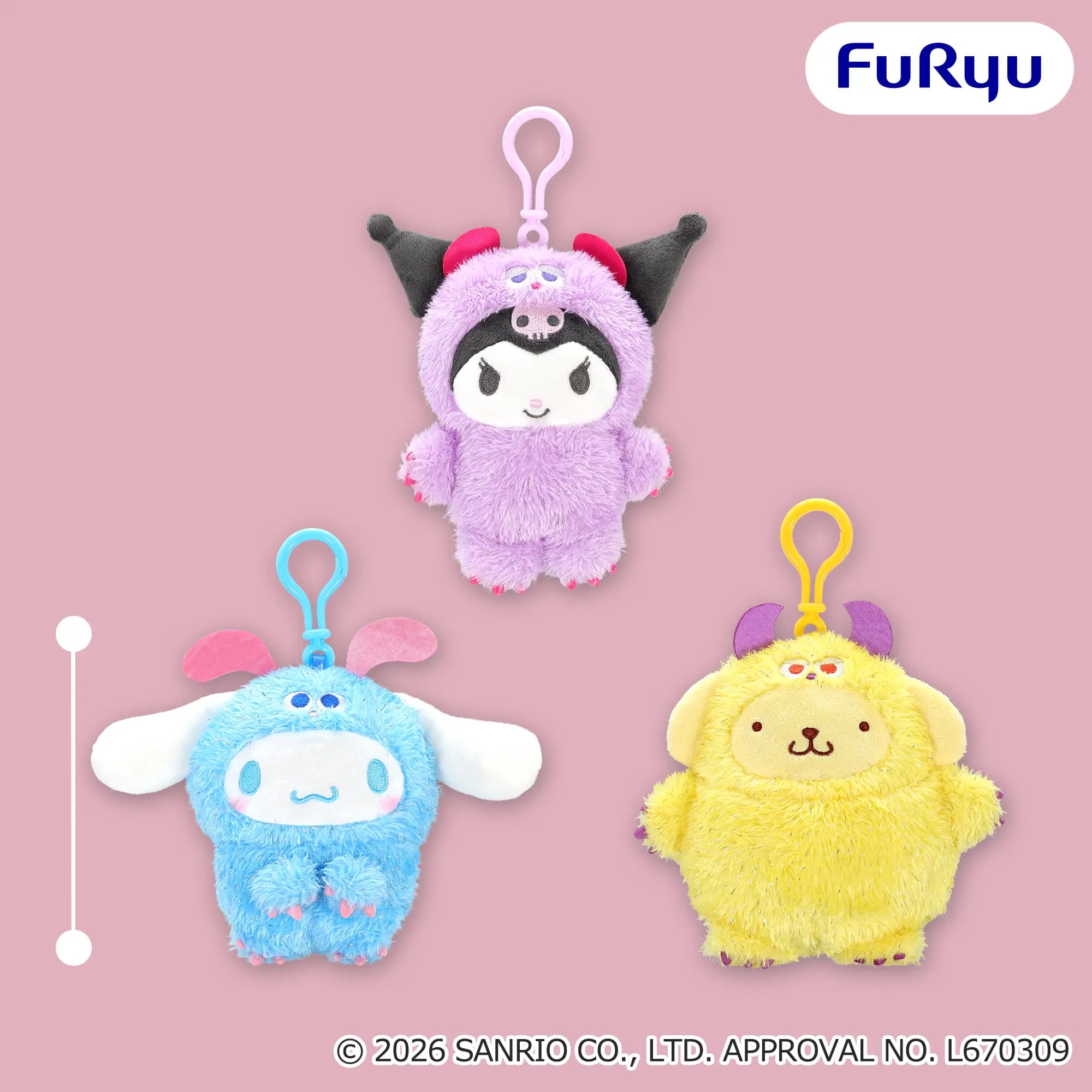 サンリオキャラクターズ くりっぴぃ ぬいぐるみ～もじゃもじゃモンスター～のプライズ画像