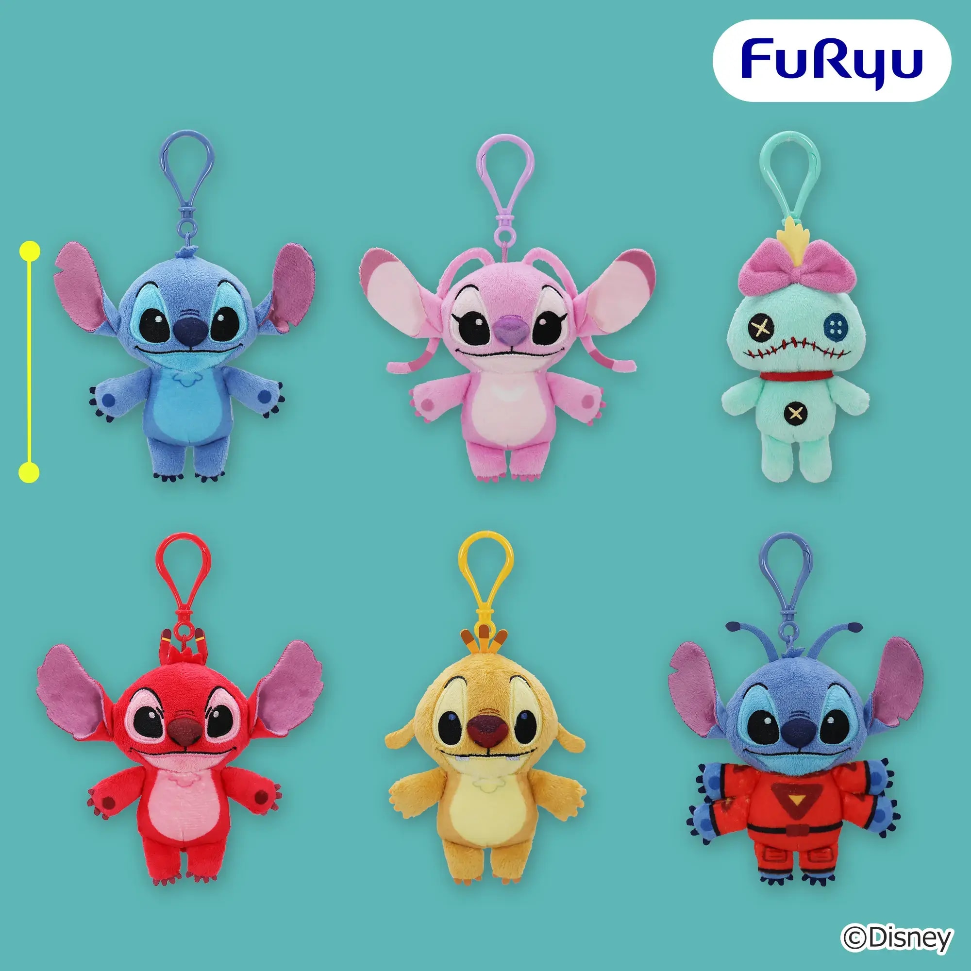 ディズニー スティッチ おともだちいっぱいくりっぴぃマスコットのプライズ画像