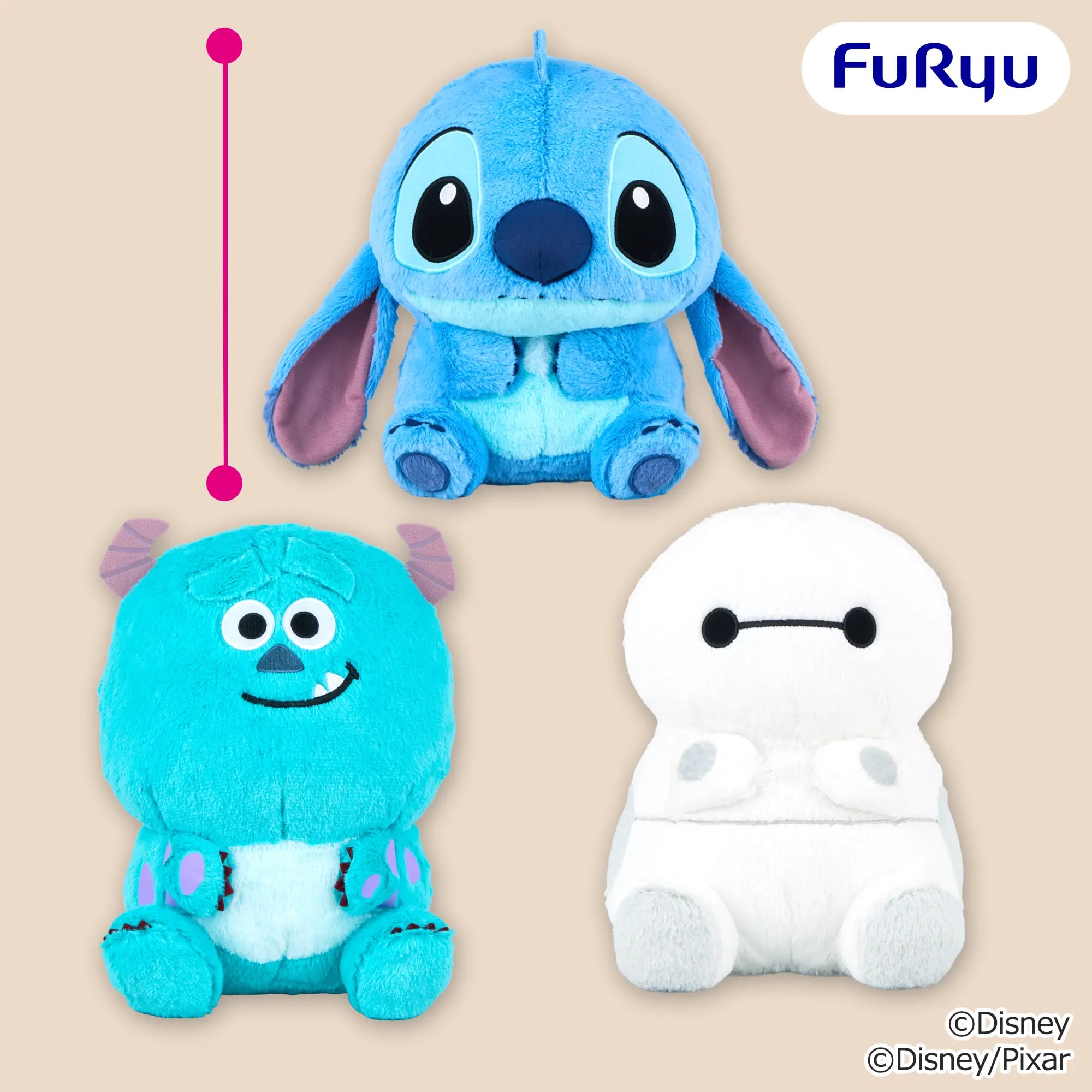 ディズニー＆ピクサーキャラクター まるまるおすわりBIGぬいぐるみのプライズ画像