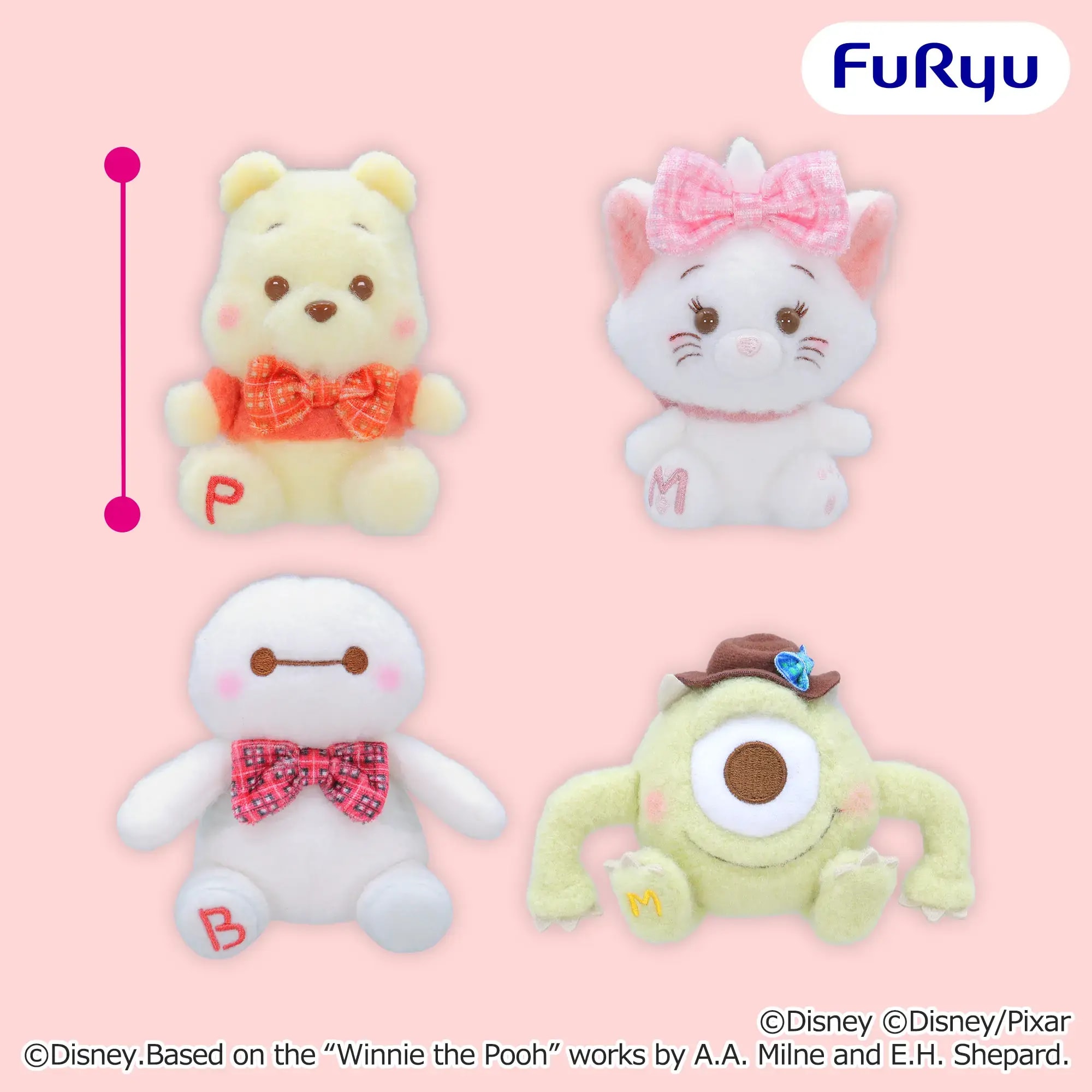 ディズニー＆ピクサーキャラクター ミルキーボア タータンチェックリボンマスコットのプライズ画像