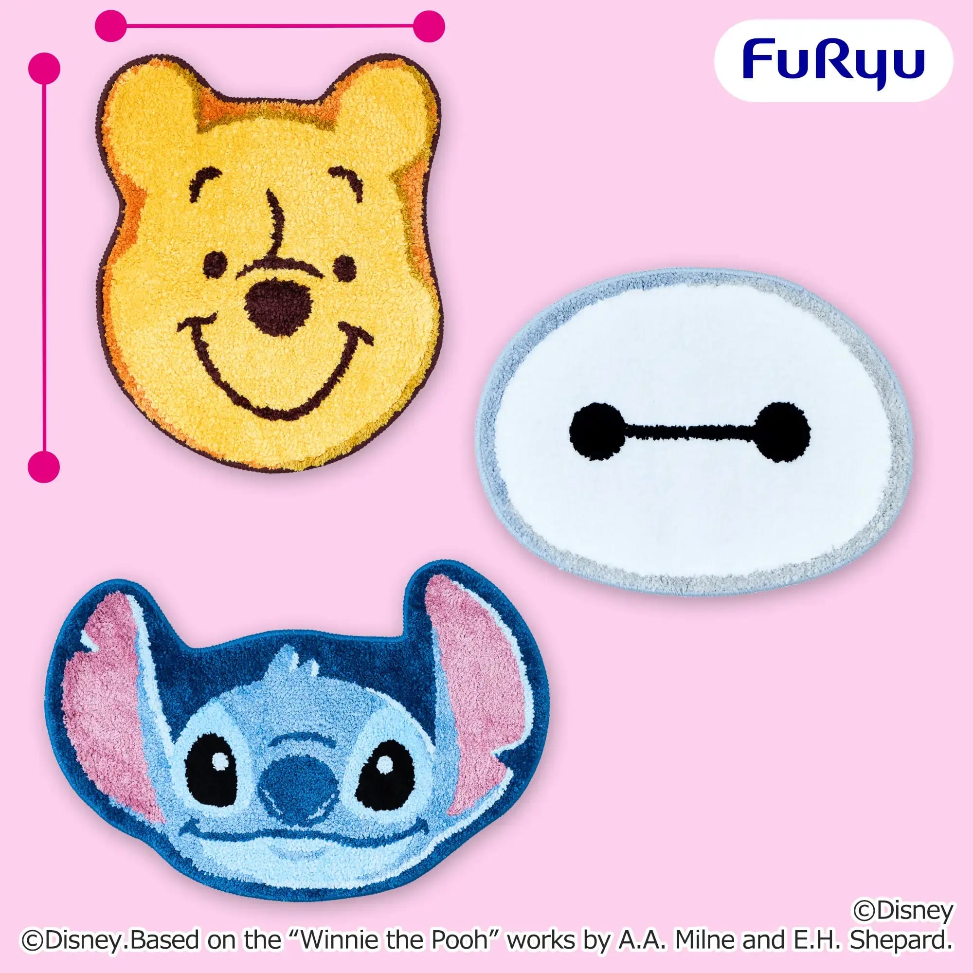 ディズニーキャラクター フェイス タフトマットのプライズ画像