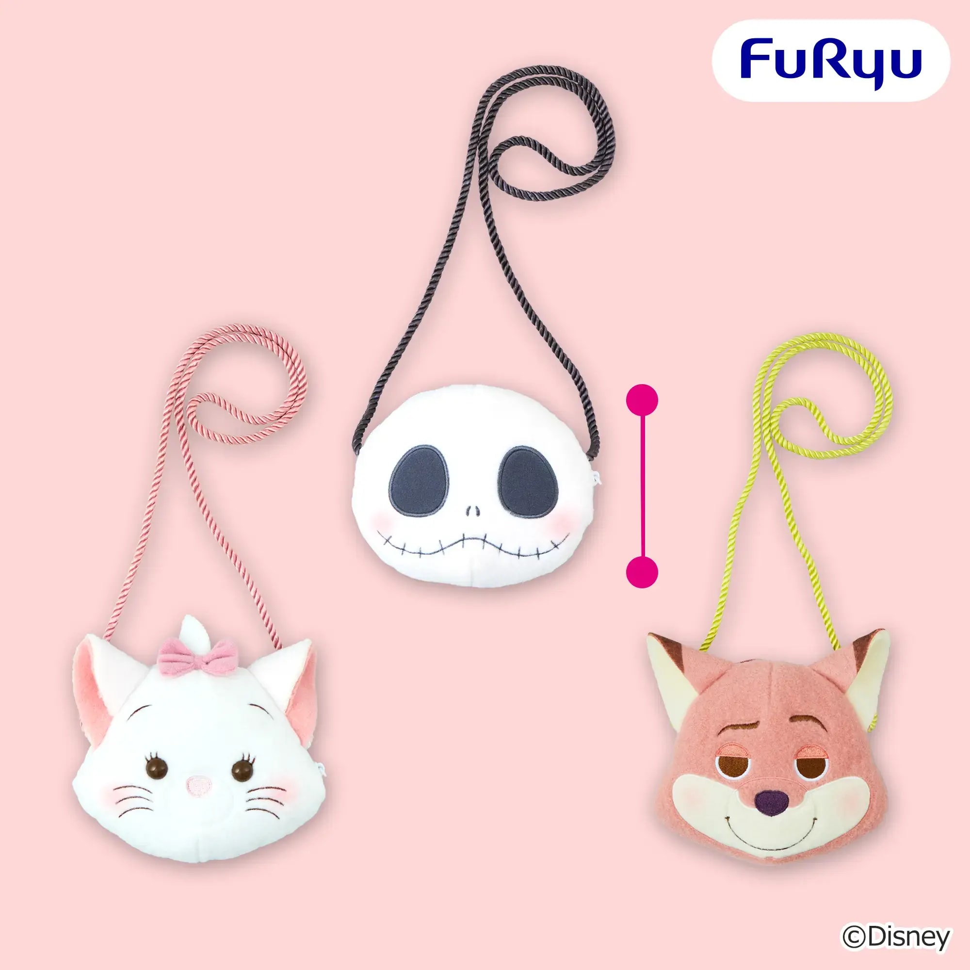 ディズニーキャラクター ミルキーボア ぬいぐるみポシェット～ジャック／ディズニー マリー／ニック～のプライズ画像
