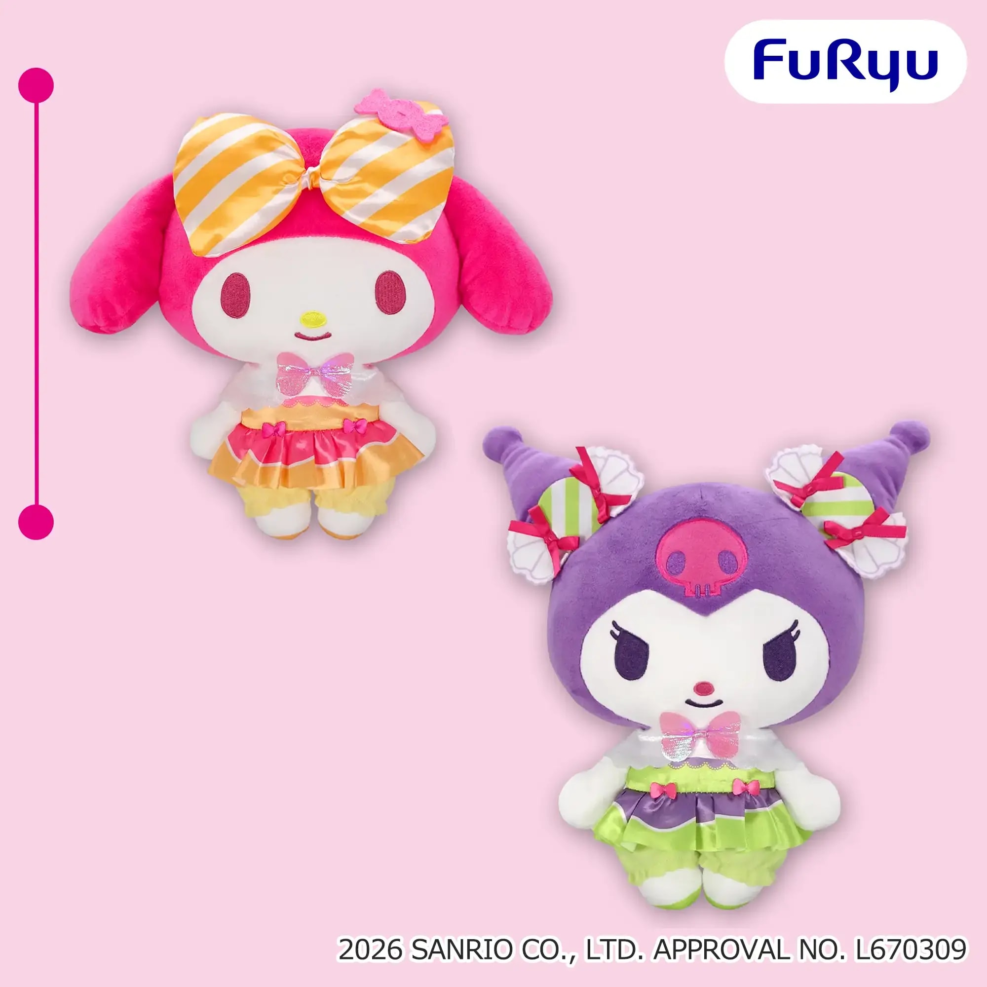 マイメロディ・クロミ ナムコdeハロウィン2026～キャンディハウスファンタジー～BIGぬいぐるみのプライズ画像