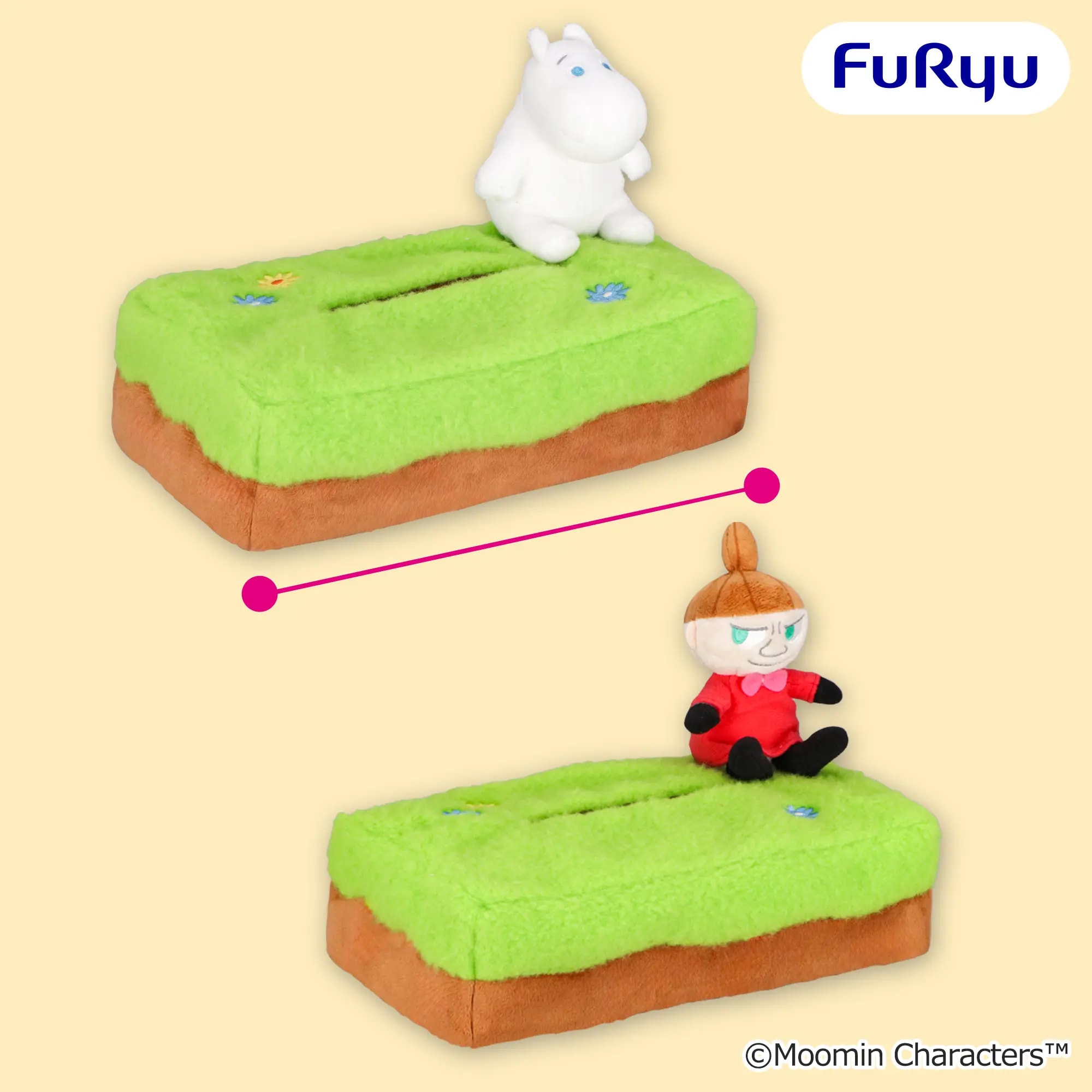 ムーミン ぬいぐるみ付きティッシュケースのプライズ画像